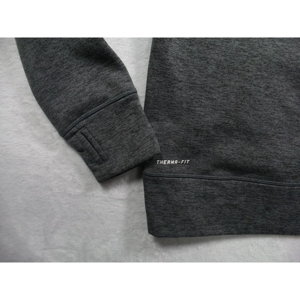Nike‎ Sweatshirt Womens Size Medium Gray Therma-Fit Pullover Hooded Fleece